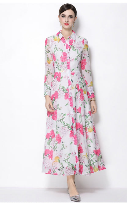 Isabella Floral Shirt Maxi Dress