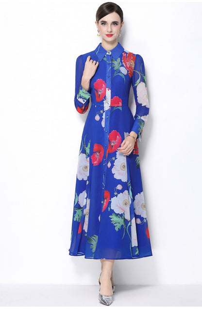 Isabella Floral Shirt Maxi Dress
