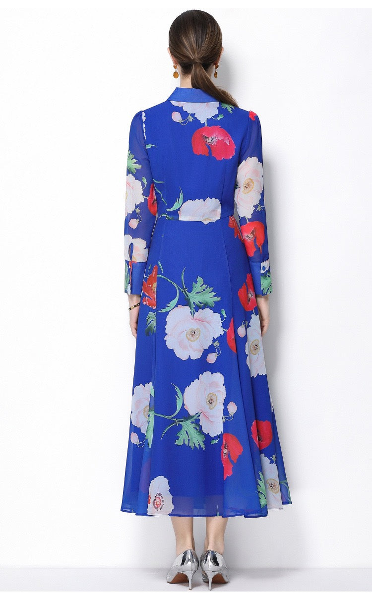 Isabella Floral Shirt Maxi Dress
