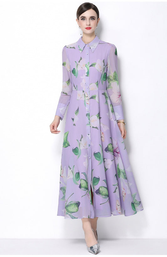Isabella Floral Shirt Maxi Dress