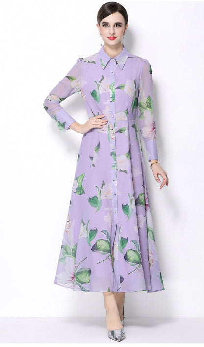 Isabella Floral Shirt Maxi Dress