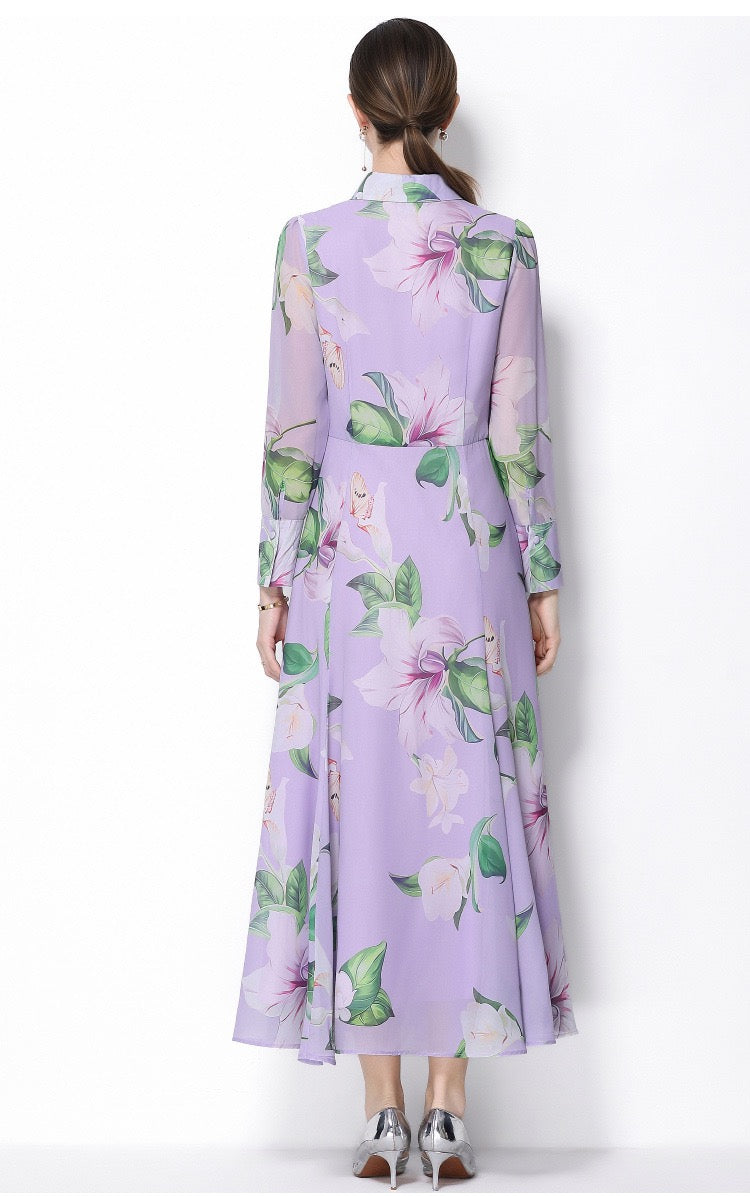 Isabella Floral Shirt Maxi Dress