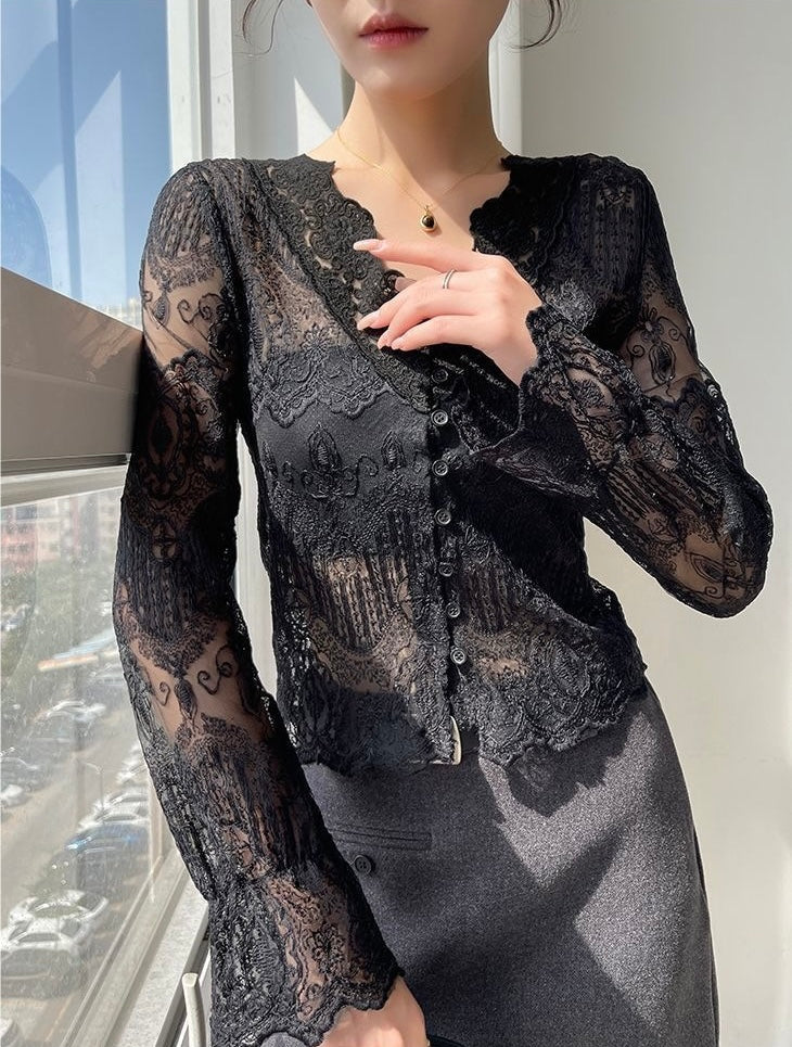 Ahset Lace Detail Top