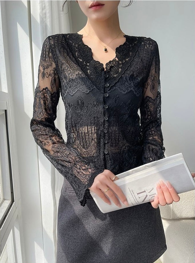 Ahset Lace Detail Top