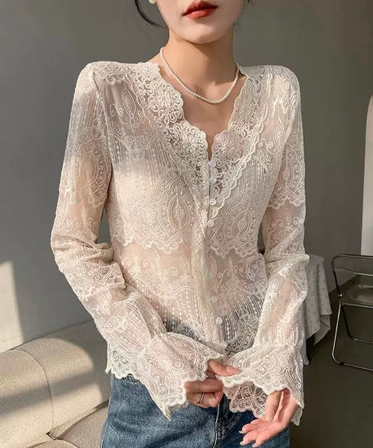 Ahset Lace Detail Top