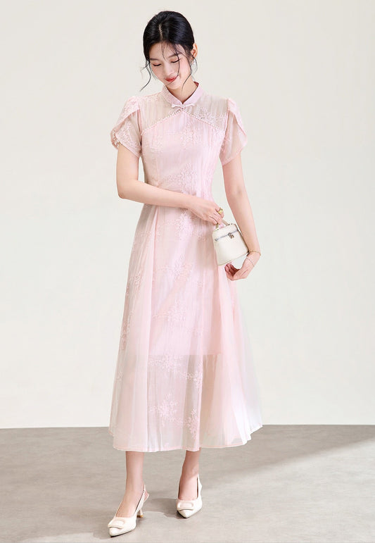 Celeste Embroidered Tencel Midi Dress