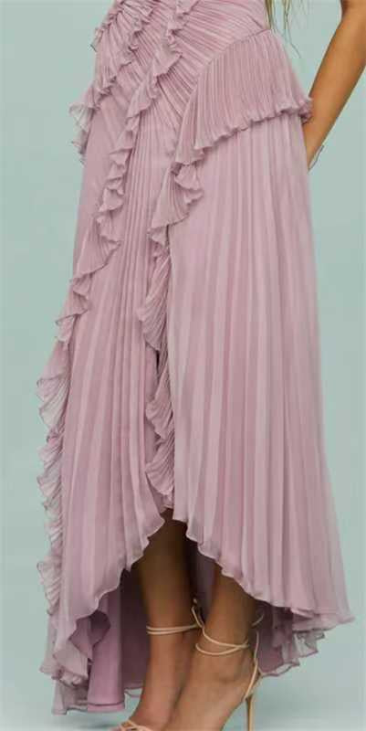 Celeste Draped Tassel Slit Maxi Dress