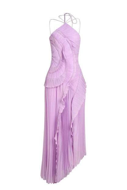 Celeste Draped Tassel Slit Maxi Dress