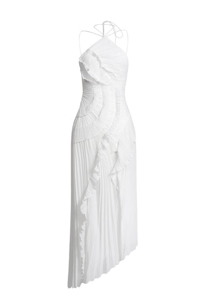 Celeste Draped Tassel Slit Maxi Dress