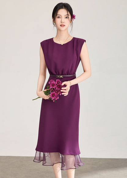 Veloura Mesh Panel Mermaid Midi Dress