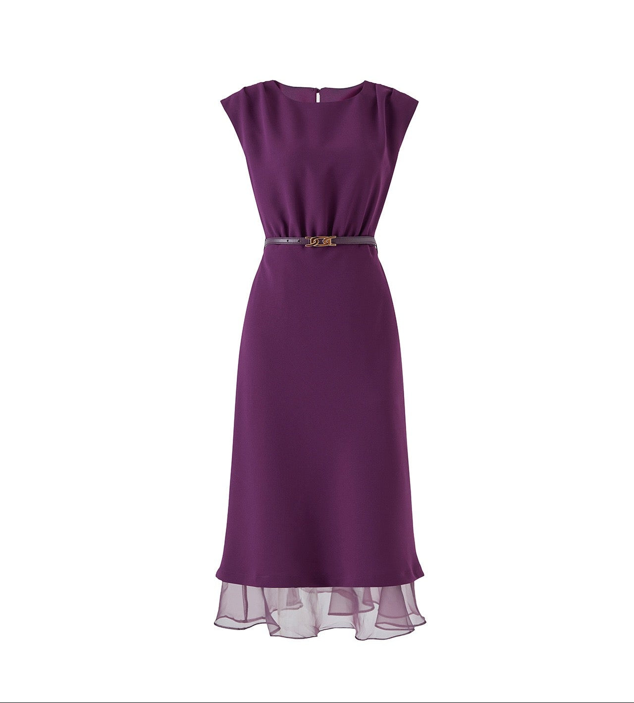 Veloura Mesh Panel Mermaid Midi Dress