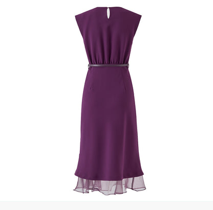 Veloura Mesh Panel Mermaid Midi Dress