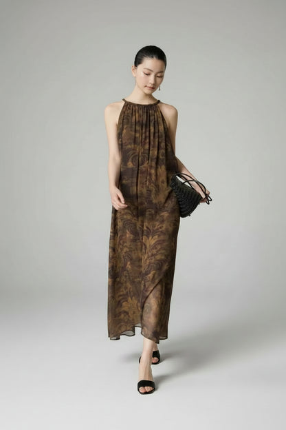 Serene Muse Belted Midi Dress