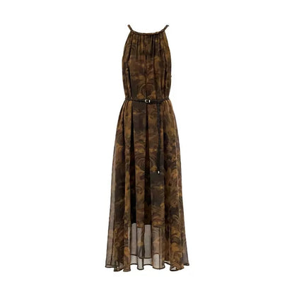 Serene Muse Belted Midi Dress
