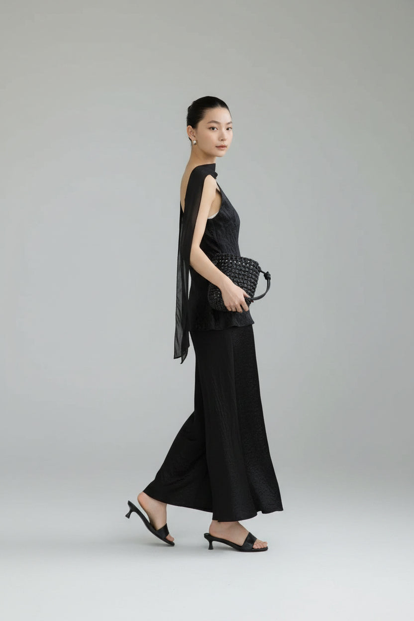 Valeria Satin Two-Piece Skirt Set