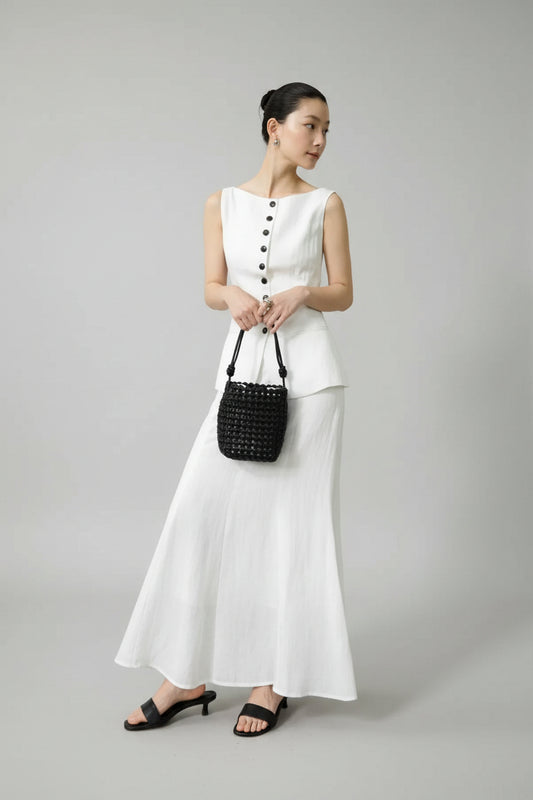 Elira Tailored Vest & Midi Skirt Set