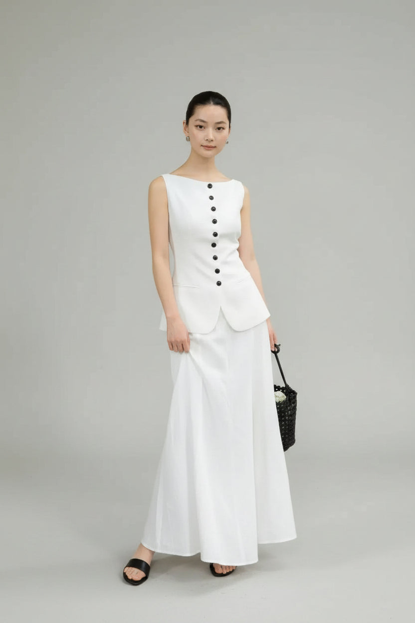 Elira Tailored Vest & Midi Skirt Set