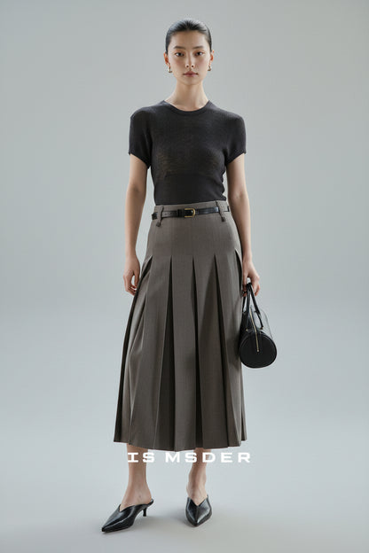 Liora Pleated Midi Skirt