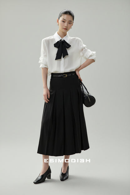 Liora Pleated Midi Skirt
