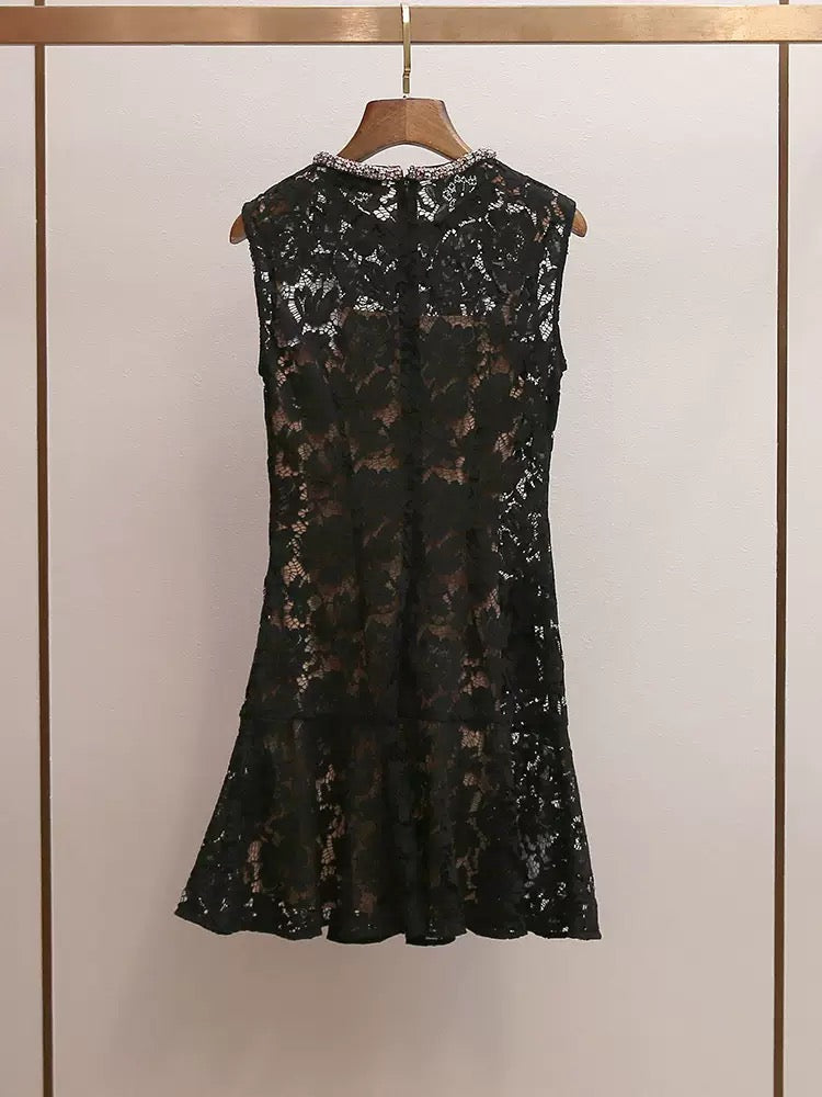 Noire Ruffle Mini Dress