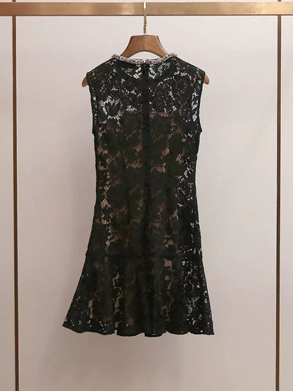 Noire Ruffle Mini Dress