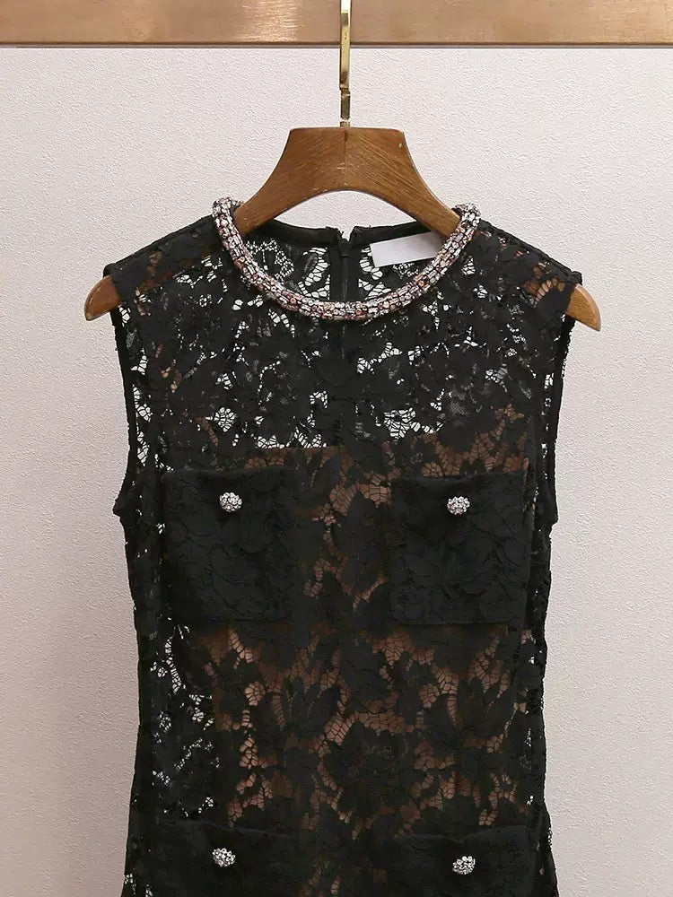 Noire Ruffle Mini Dress