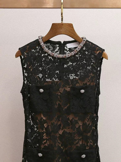 Noire Ruffle Mini Dress