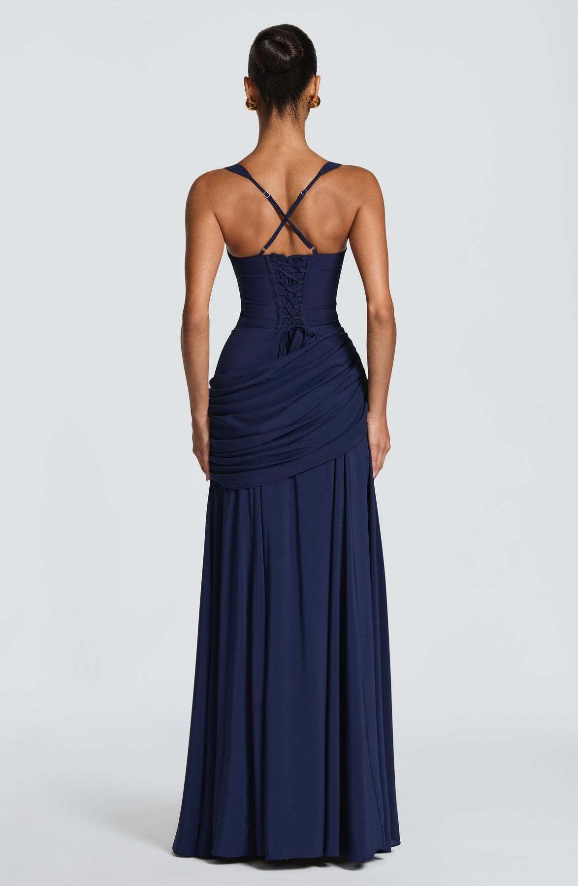 Elegant Square Neck Pleated Maxi Dress