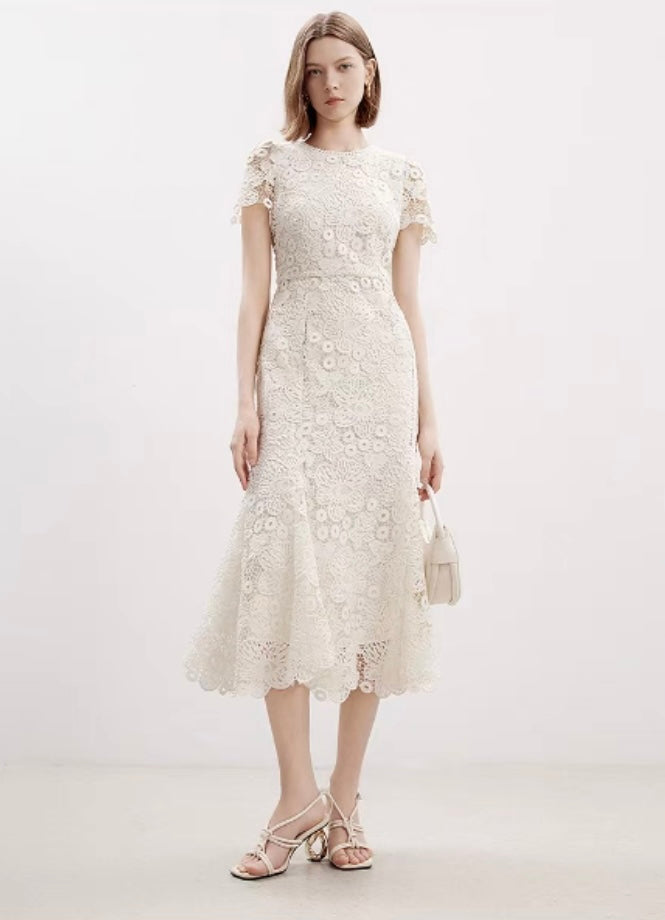 Timeless Grace Lace Midi Dress