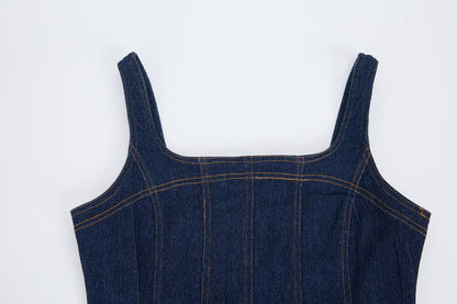 Celeste Denim Bubble Mini Dress