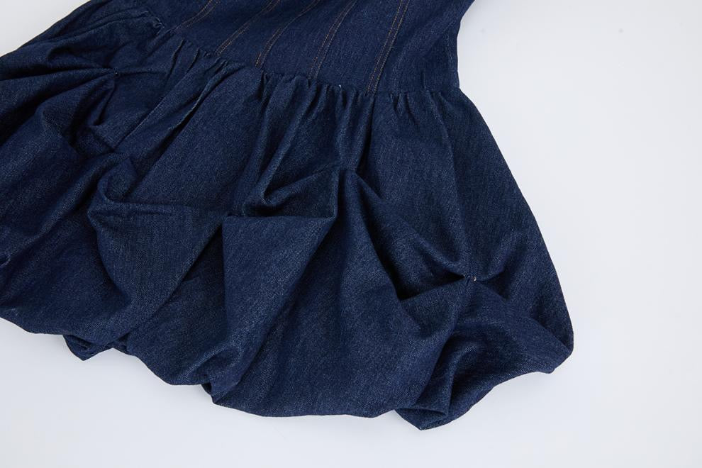 Celeste Denim Bubble Mini Dress