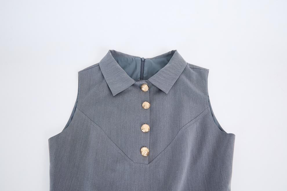 Silver Mist Pleated Dress