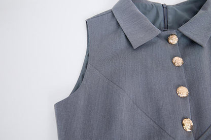 Silver Mist Pleated Dress