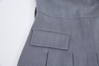 Silver Mist Pleated Dress