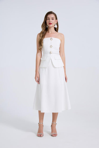 Aurelia Luxe Buckle Two-Piece Skirt Set