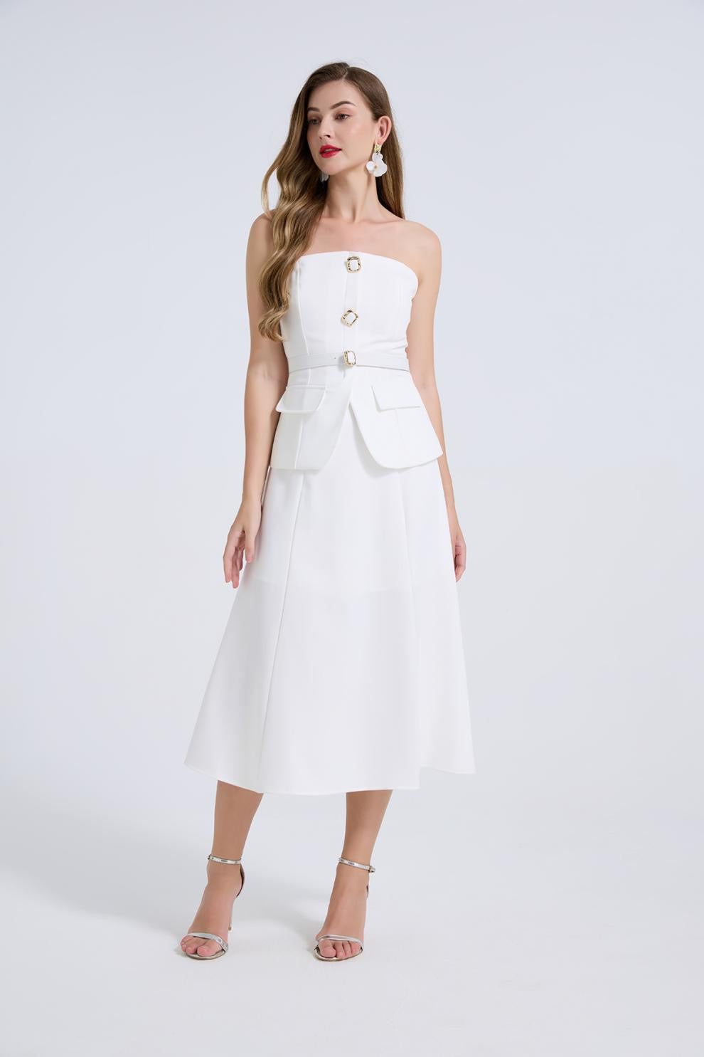 Aurelia Luxe Buckle Two-Piece Skirt Set