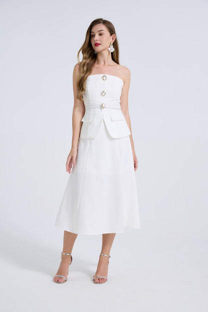 Aurelia Luxe Buckle Two-Piece Skirt Set