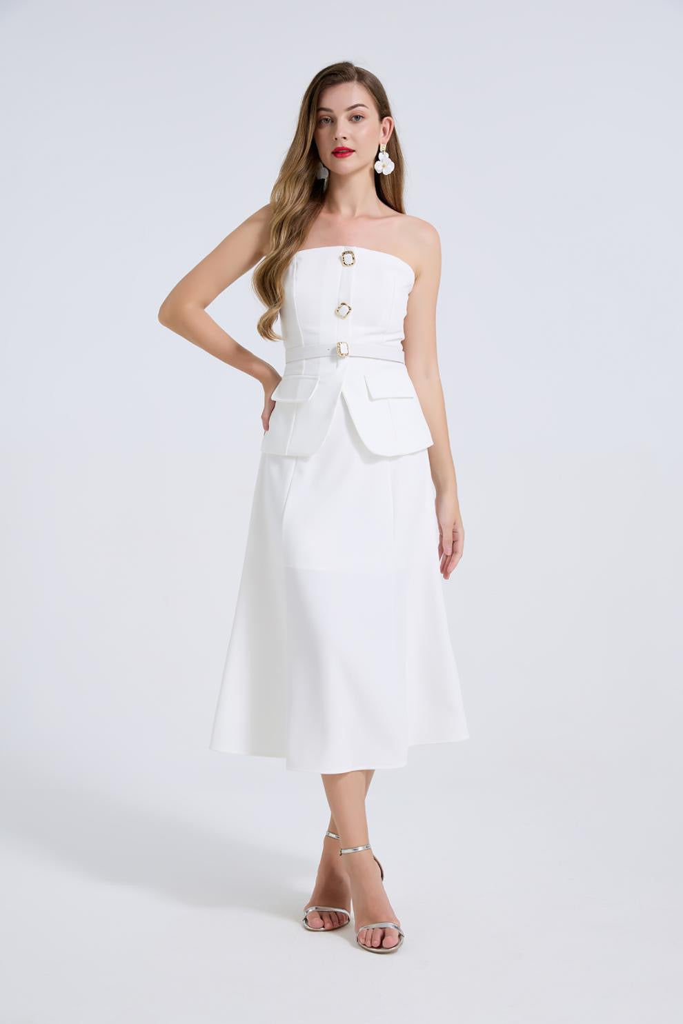 Aurelia Luxe Buckle Two-Piece Skirt Set