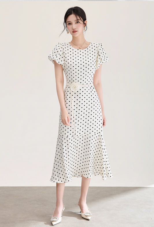 Rosalie Polka Dot Midi Dress