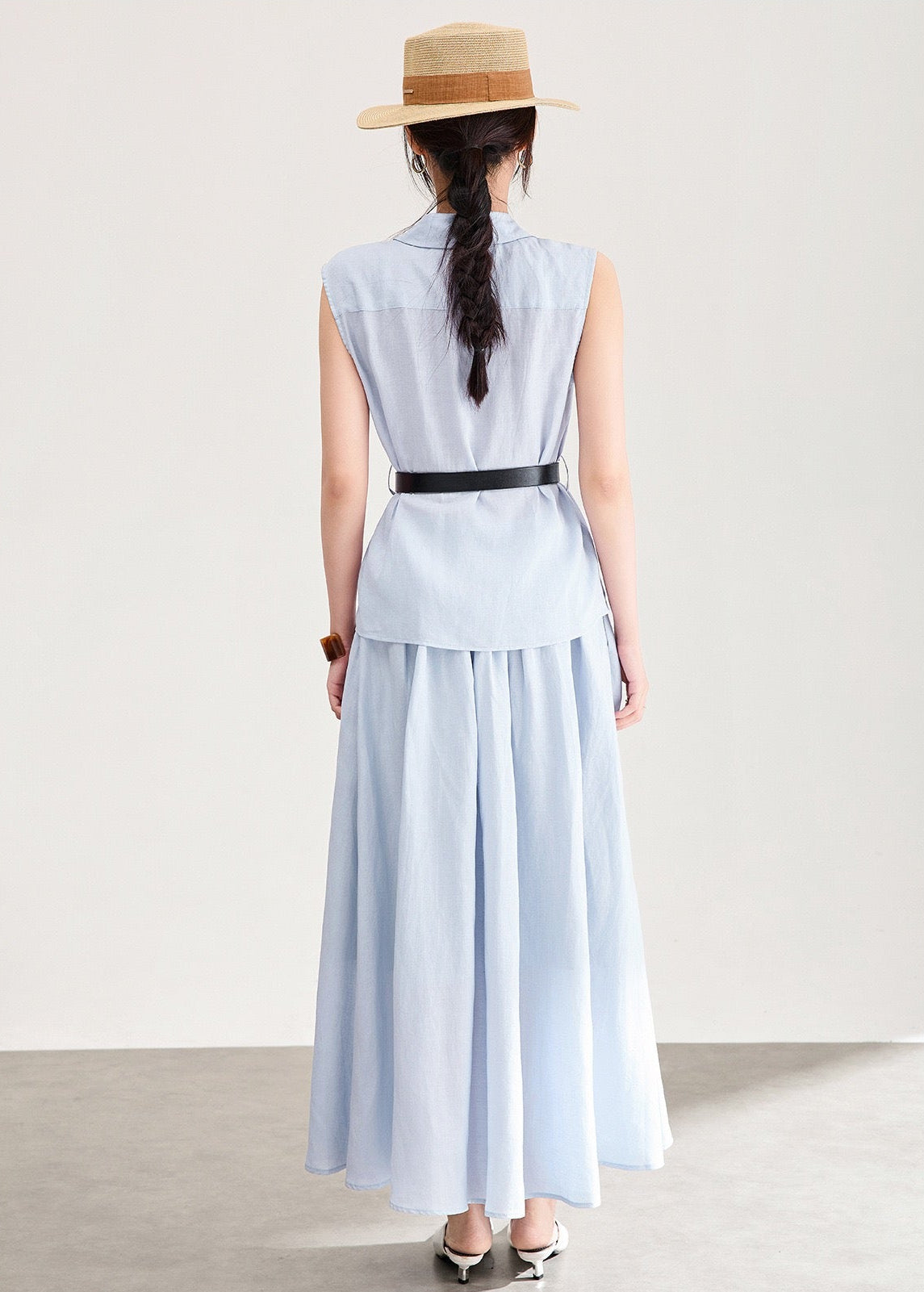 Marielle Tencel Linen Shirt & Skirt Set