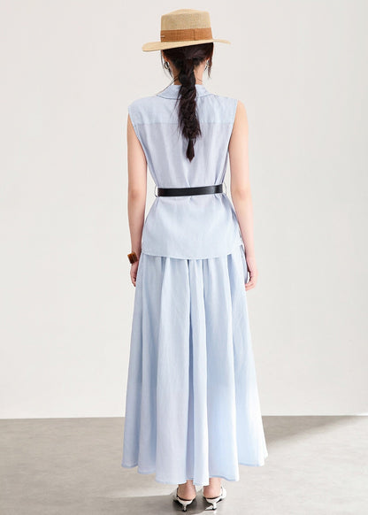 Marielle Tencel Linen Shirt & Skirt Set