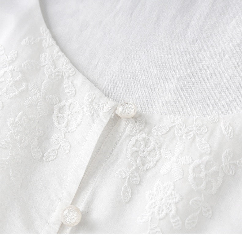 Élise Embroidered Tencel Two-Piece Skirt Set