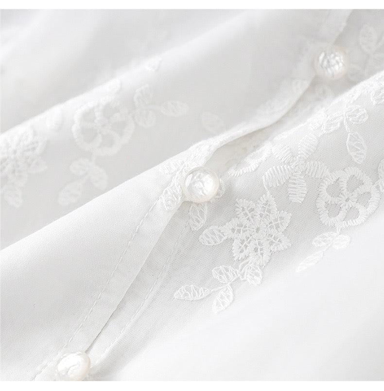 Élise Embroidered Tencel Two-Piece Skirt Set
