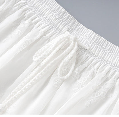 Élise Embroidered Tencel Two-Piece Skirt Set