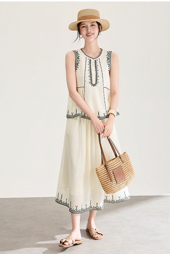Sorella Embroidered Tencel Set