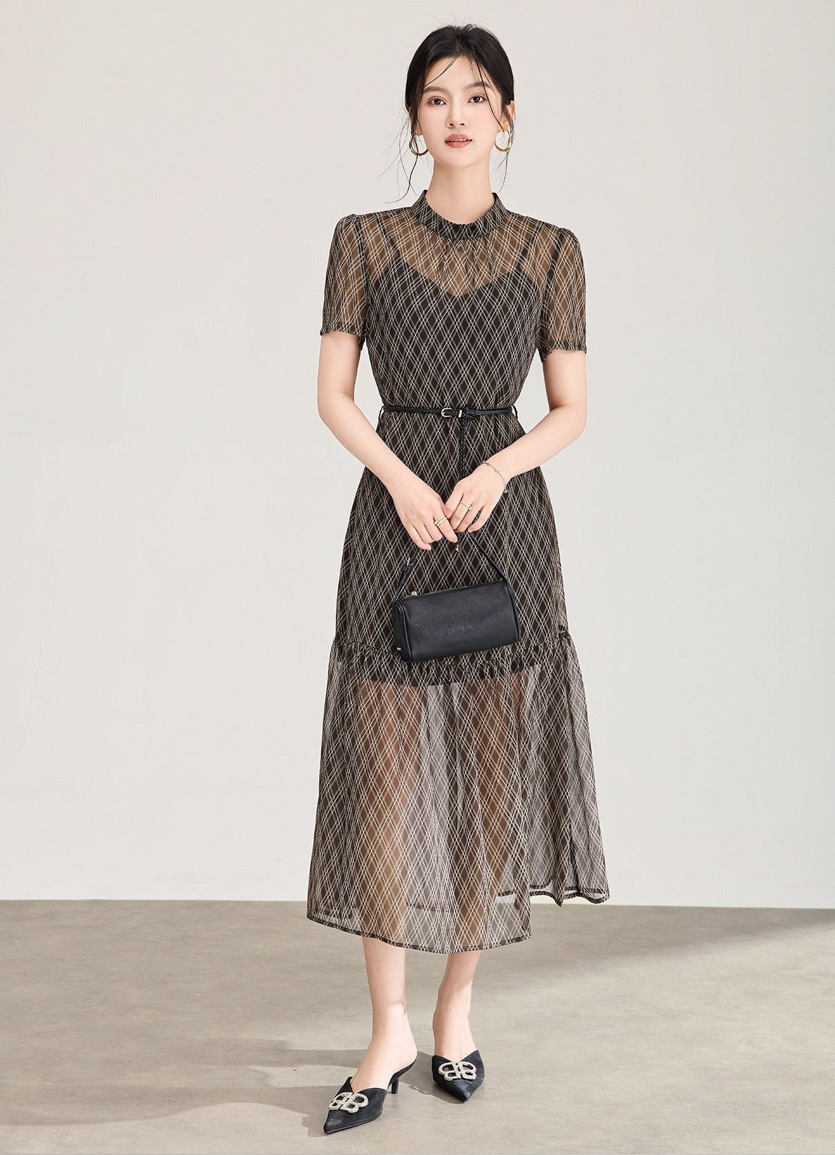 Valérie Faux-Layer Midi Dress