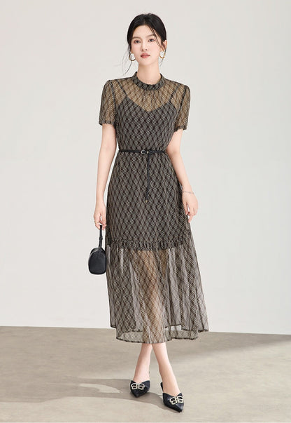 Valérie Faux-Layer Midi Dress