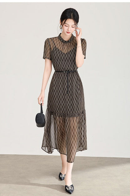 Valérie Faux-Layer Midi Dress