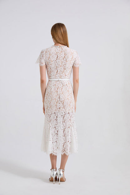 Noirelle Butterfly Lace Midi Dress