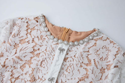 Noirelle Butterfly Lace Midi Dress